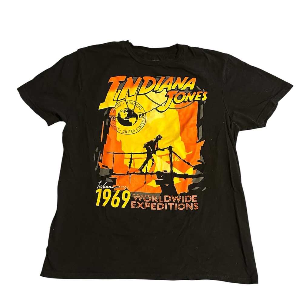 Universal Black Indiana Jones Graphic Tee